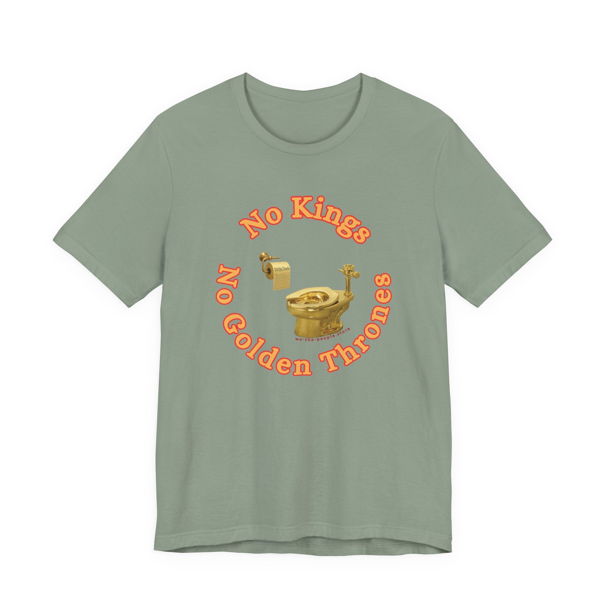 No Kings protest Tee, Unisex Jersey Short Sleeve Tee, Quirky Gift, Casual Wear, Political Satire Apparel