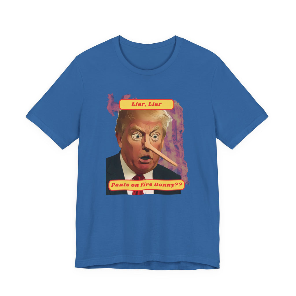 Trump the Liar, Liar protest Tee, Unisex Jersey Short Sleeve Tee, Quirky Gift, Casual Wear, Political Satire Apparel
