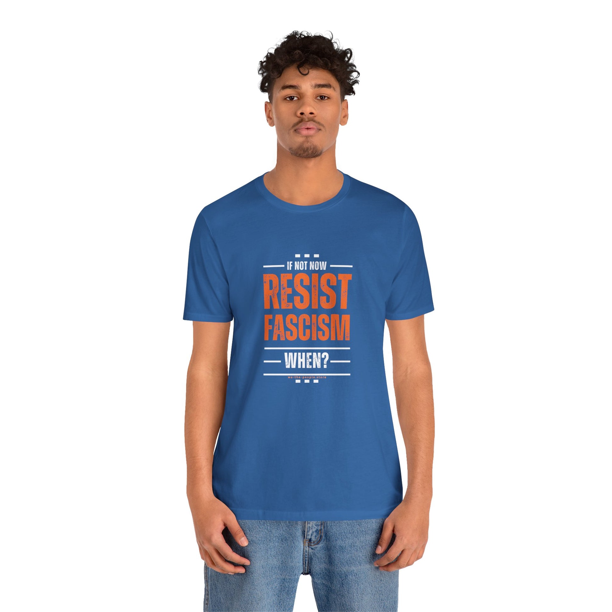 Resist Fascism protest Tee, Unisex Jersey Short Sleeve Tee, Quirky Gift, Casual Wear, Political Satire Apparel