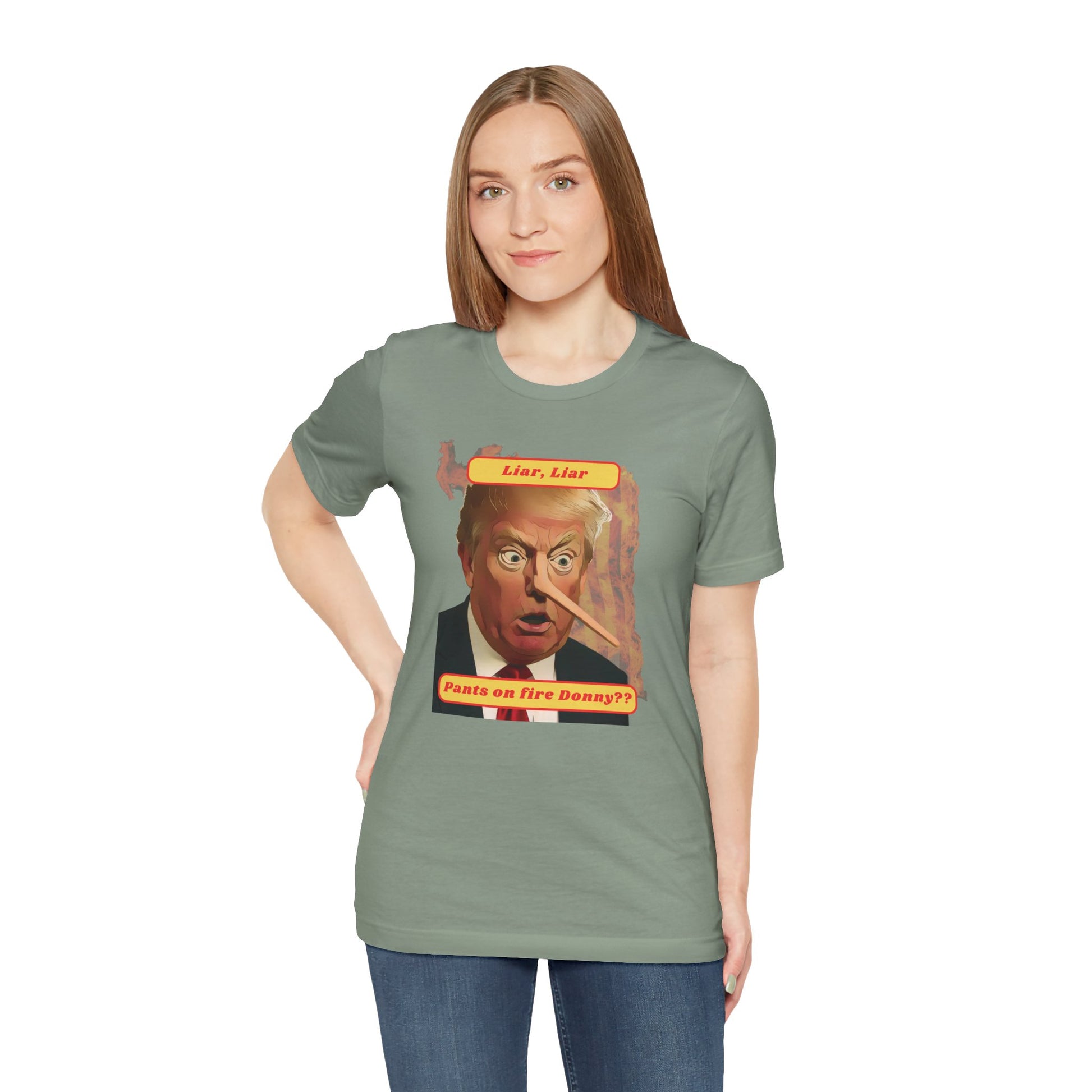 Trump the Liar, Liar protest Tee, Unisex Jersey Short Sleeve Tee, Quirky Gift, Casual Wear, Political Satire Apparel