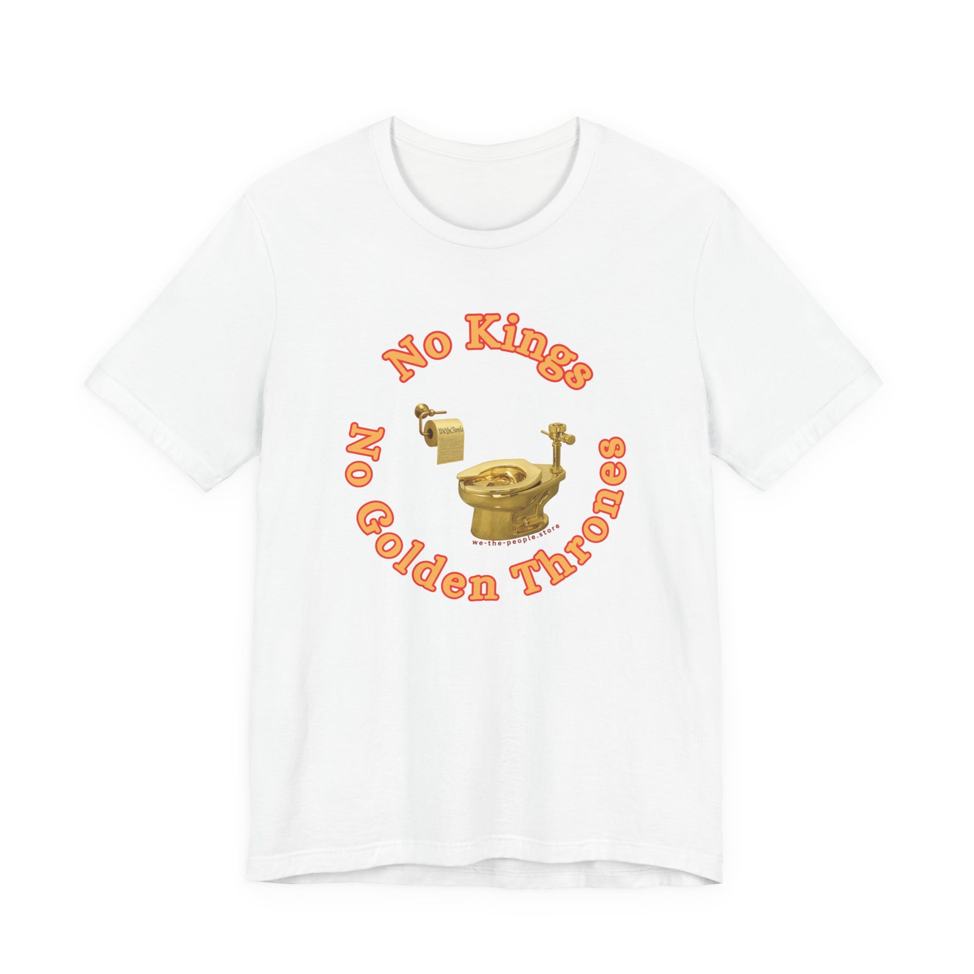 No Kings protest Tee, Unisex Jersey Short Sleeve Tee, Quirky Gift, Casual Wear, Political Satire Apparel