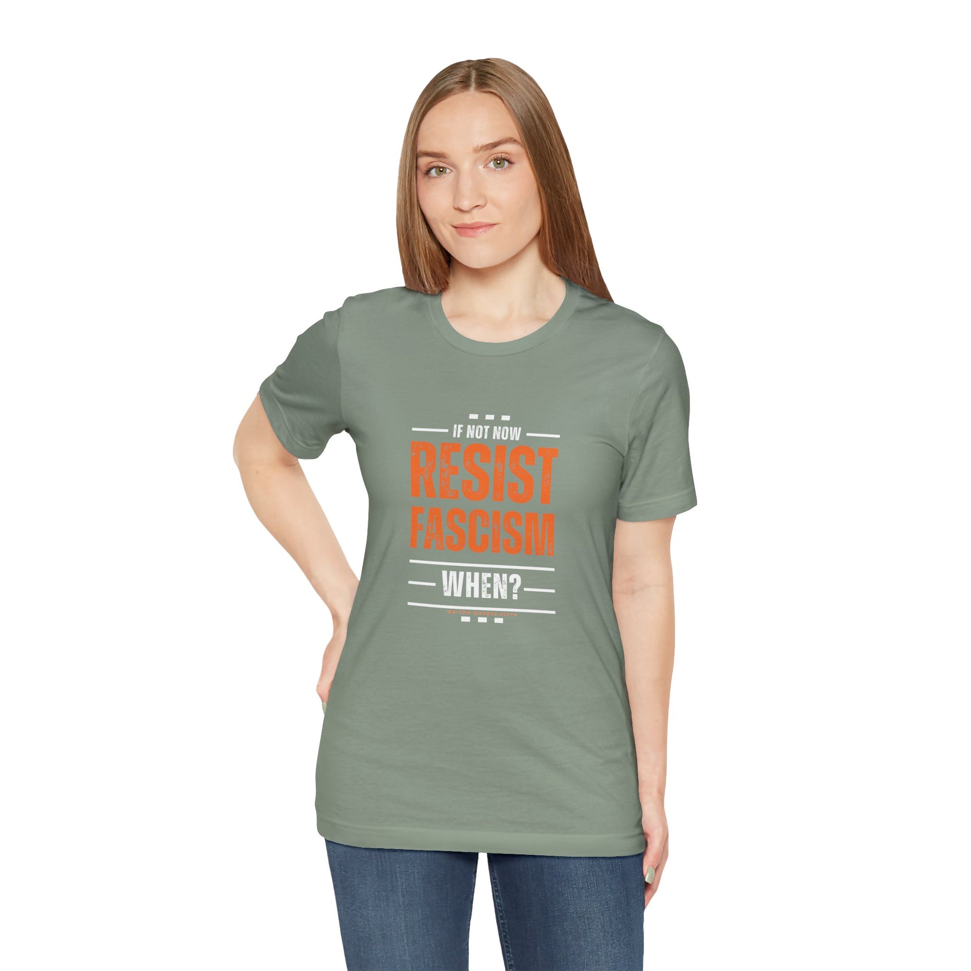 Resist Fascism protest Tee, Unisex Jersey Short Sleeve Tee, Quirky Gift, Casual Wear, Political Satire Apparel
