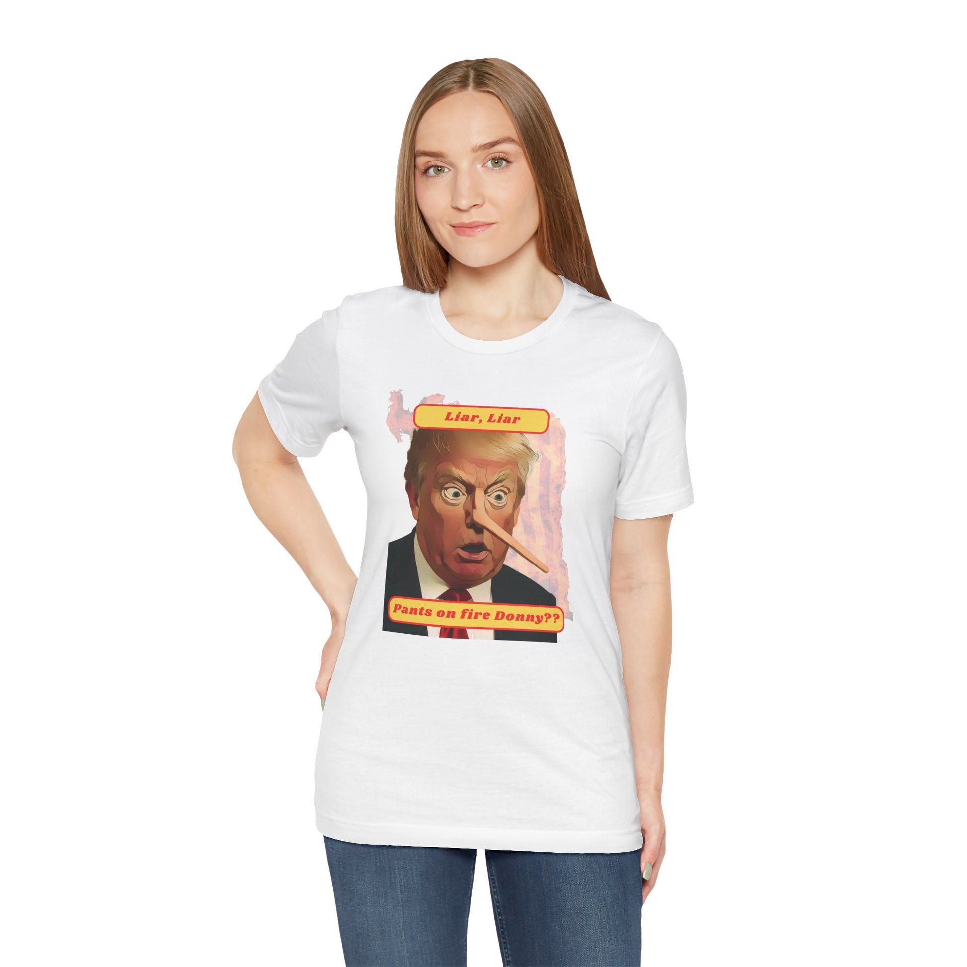 Trump the Liar, Liar protest Tee, Unisex Jersey Short Sleeve Tee, Quirky Gift, Casual Wear, Political Satire Apparel