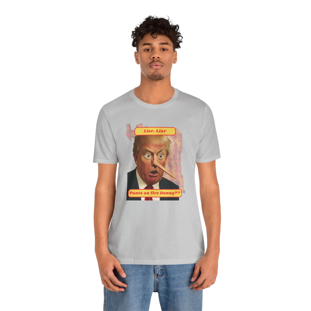 Trump the Liar, Liar protest Tee, Unisex Jersey Short Sleeve Tee, Quirky Gift, Casual Wear, Political Satire Apparel