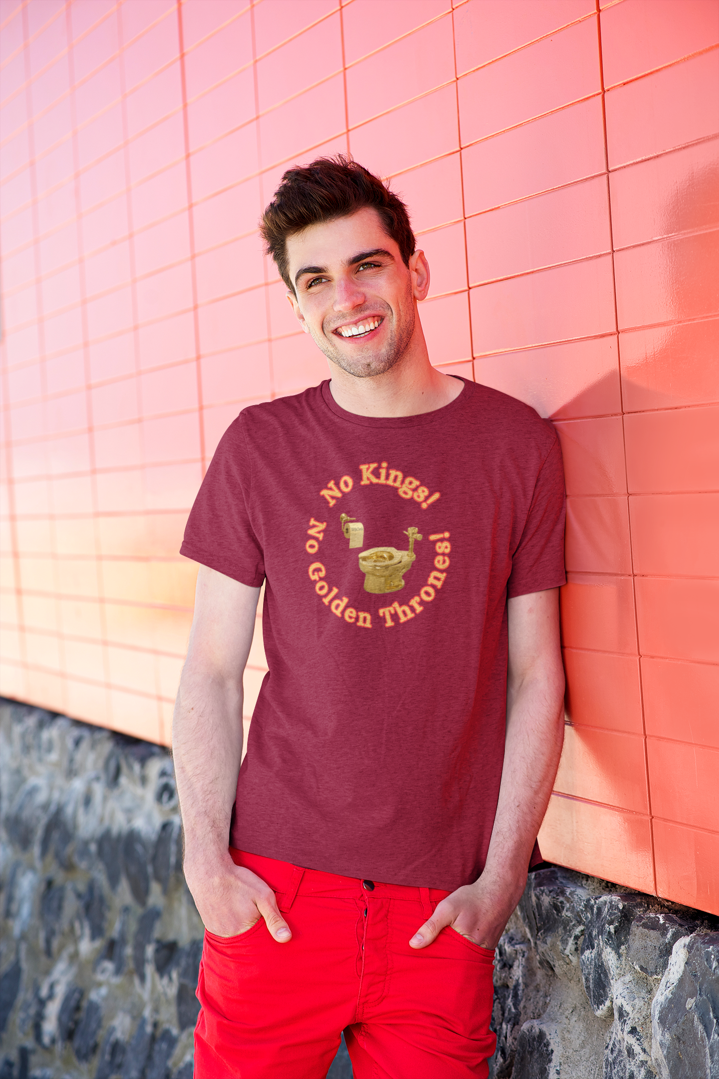 No Kings protest Tee, Unisex Jersey Short Sleeve Tee, Quirky Gift, Casual Wear, Political Satire Apparel