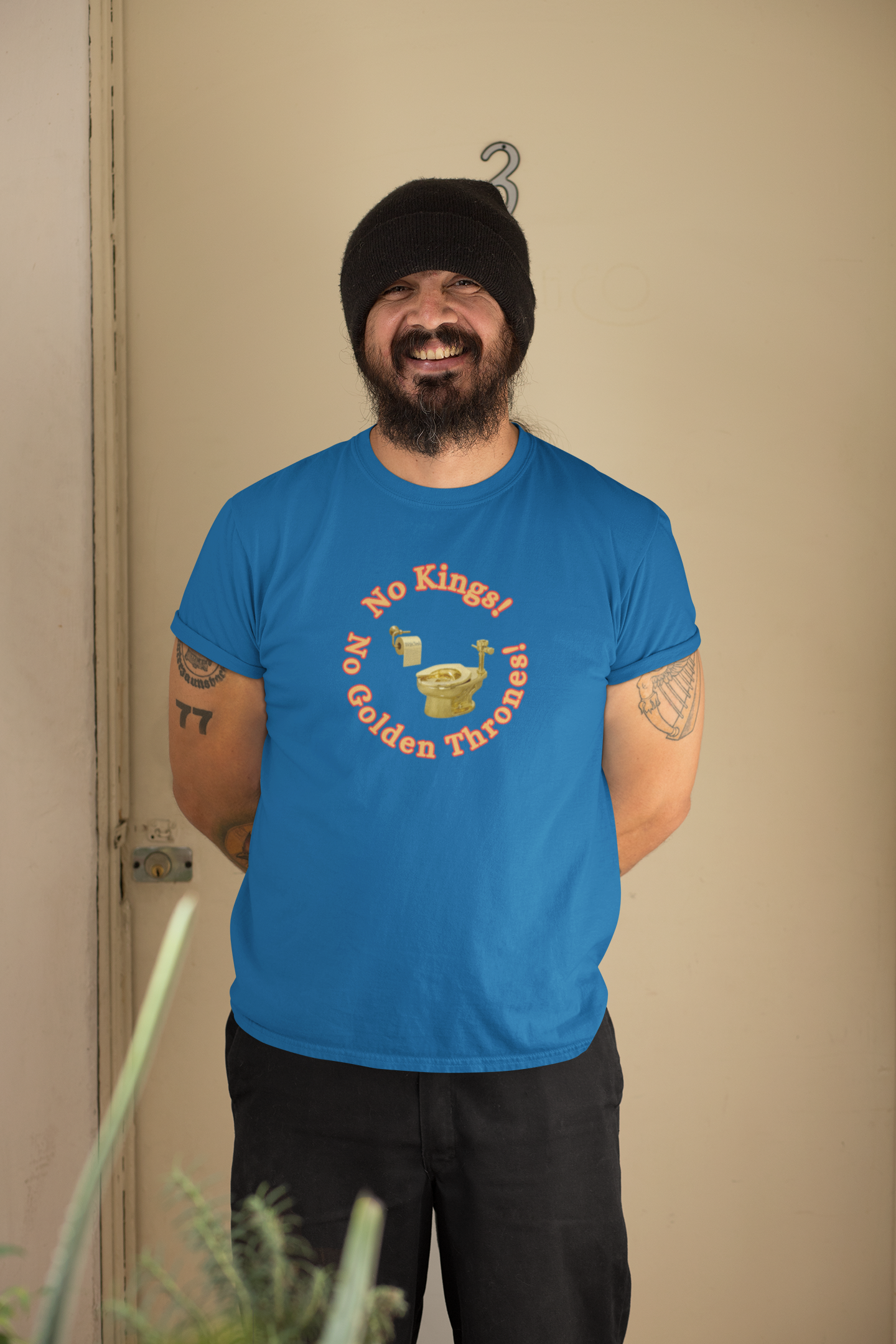 No Kings protest Tee, Unisex Jersey Short Sleeve Tee, Quirky Gift, Casual Wear, Political Satire Apparel