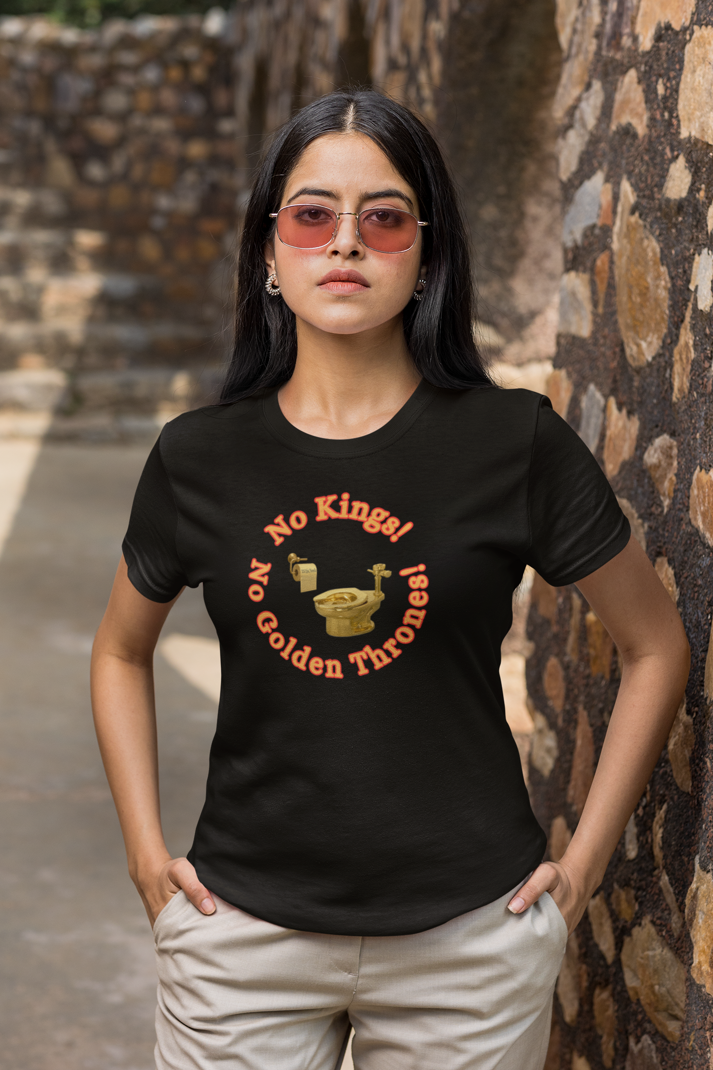 No Kings protest Tee, Unisex Jersey Short Sleeve Tee, Quirky Gift, Casual Wear, Political Satire Apparel