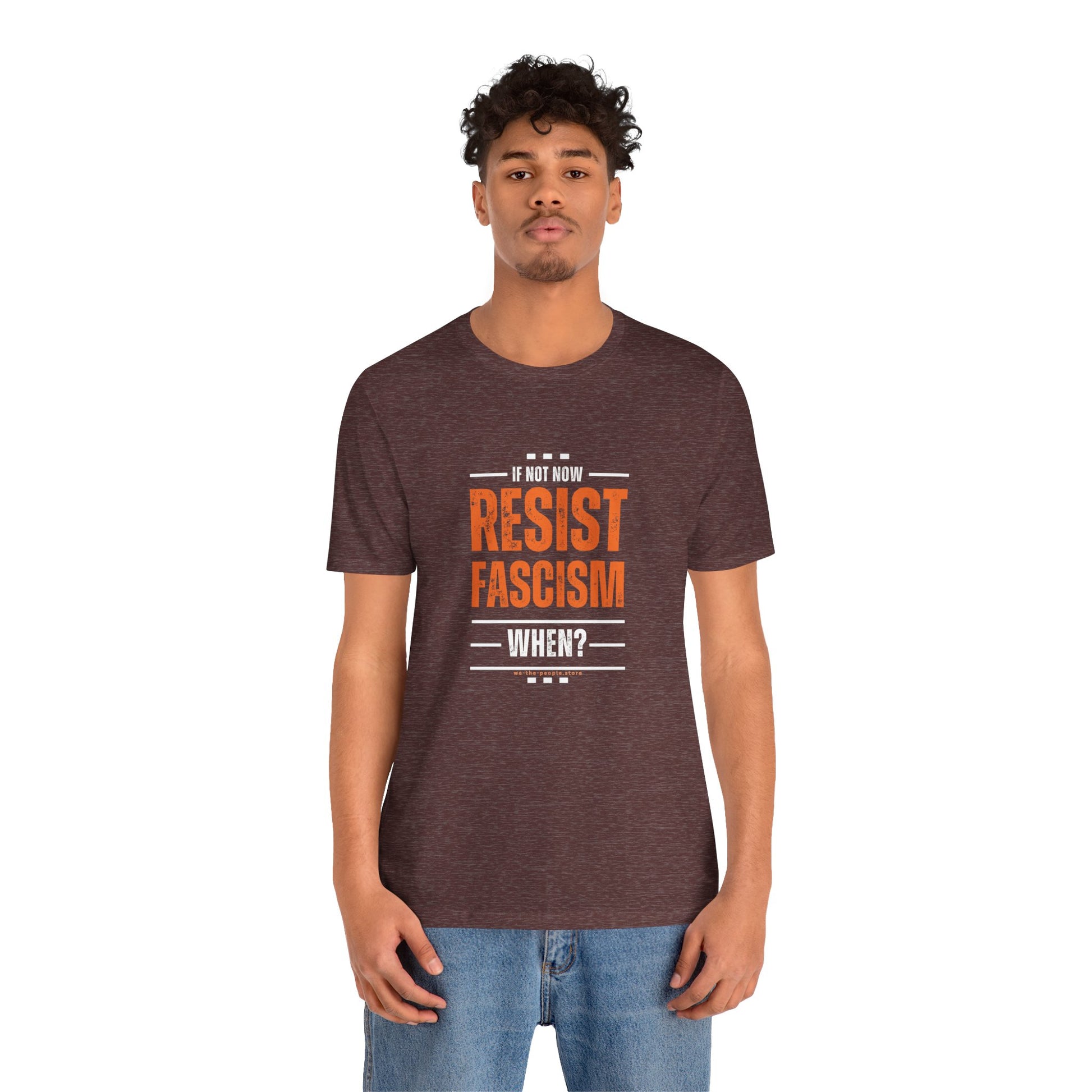 Resist Fascism protest Tee, Unisex Jersey Short Sleeve Tee, Quirky Gift, Casual Wear, Political Satire Apparel