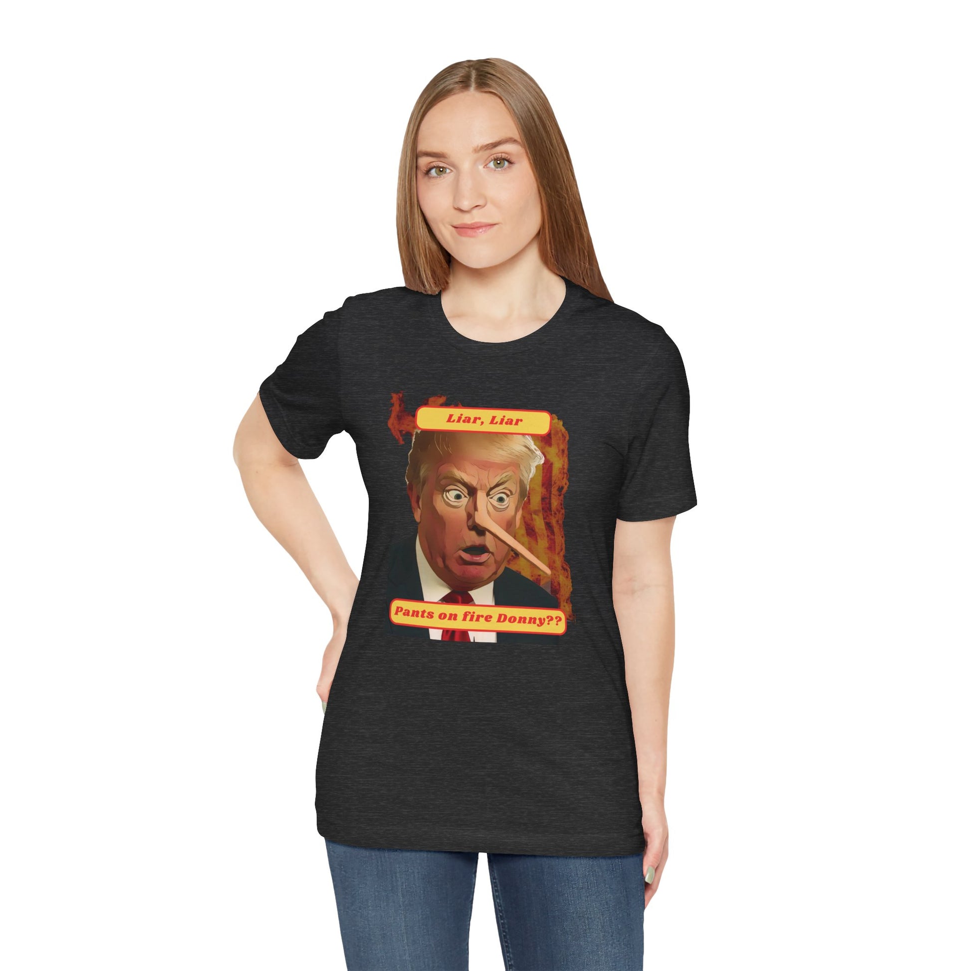 Trump the Liar, Liar protest Tee, Unisex Jersey Short Sleeve Tee, Quirky Gift, Casual Wear, Political Satire Apparel