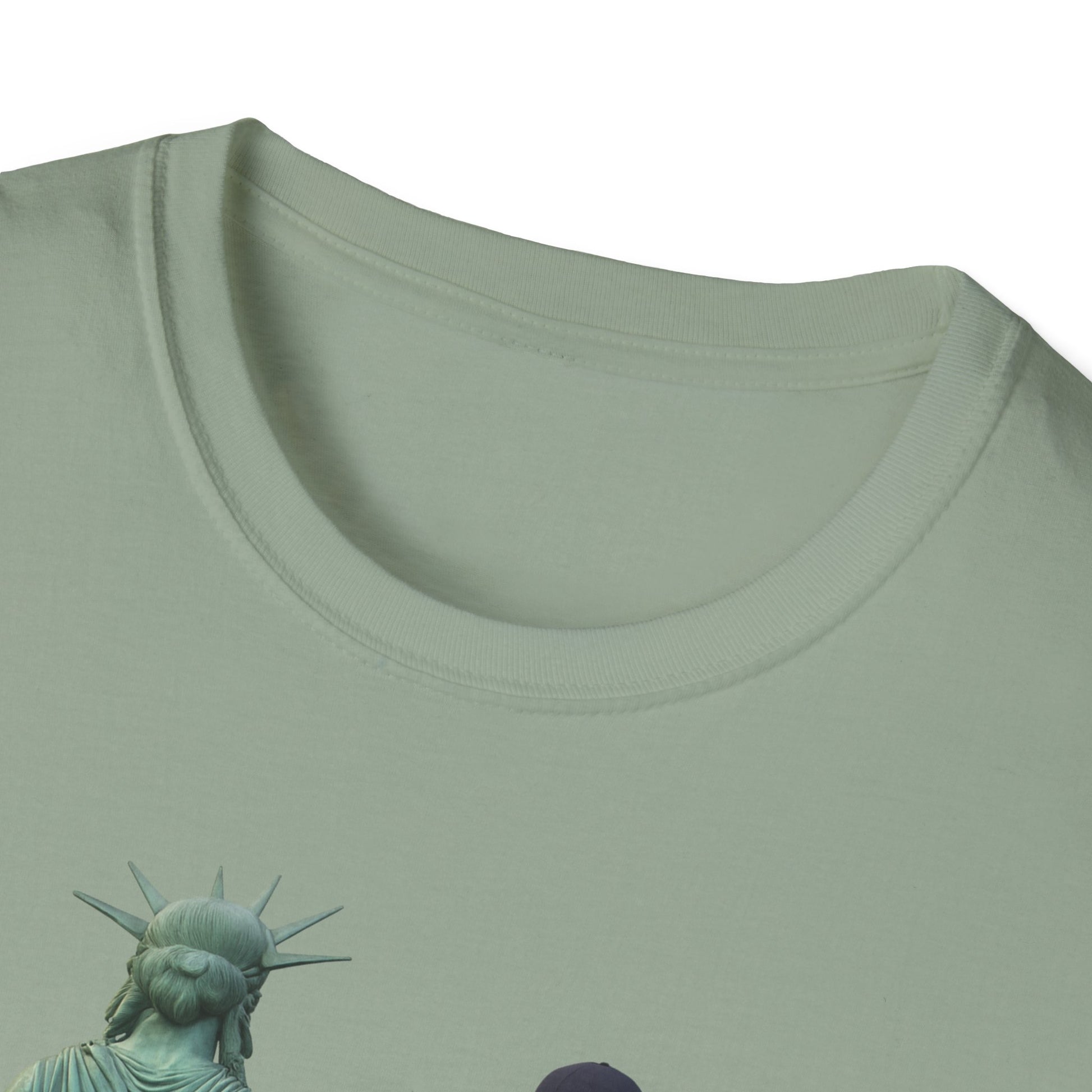 Statue of Liberty Cuffed by ICE police, Protest Statement T-Shirt - Pro Democracy, Unisex Tee, Activism Apparel, US Political Satire.