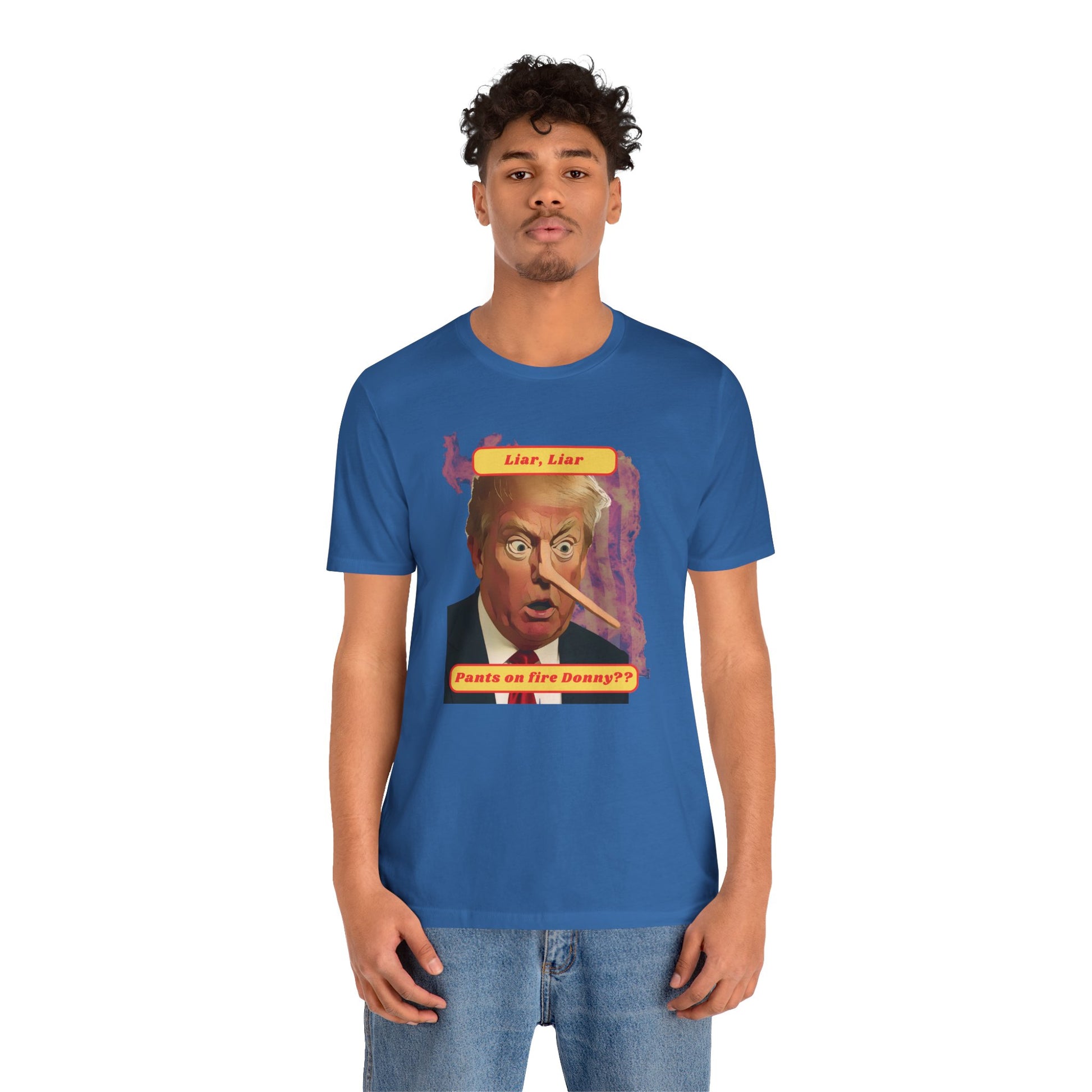 Trump the Liar, Liar protest Tee, Unisex Jersey Short Sleeve Tee, Quirky Gift, Casual Wear, Political Satire Apparel